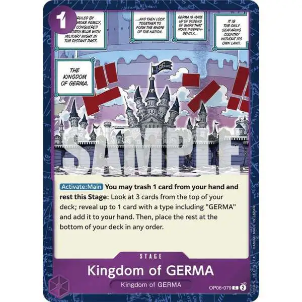 One Piece Trading Card Game Premium Booster Common Kingdom of GERMA OP06-079 [Jolly Roger Foil]