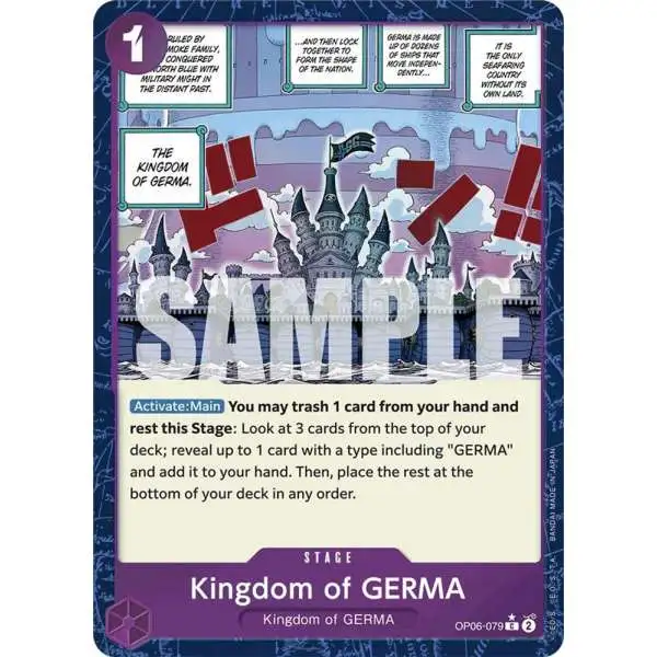 One Piece Trading Card Game Premium Booster Common Kingdom of GERMA OP06-079 [Textured Foil]