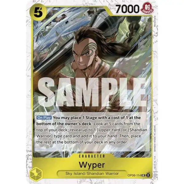 One Piece Trading Card Game Premium Booster Uncommon Wyper OP06-114 [Jolly Roger Foil]