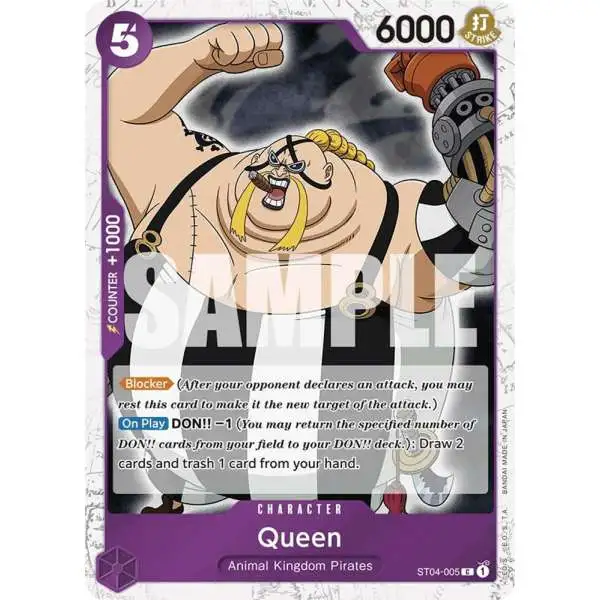 One Piece Trading Card Game Premium Booster Common Queen ST04-005 [Jolly Roger Foil]