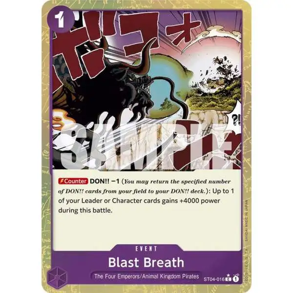 One Piece Trading Card Game Premium Booster Common Blast Breath ST04-016 [Textured Foil]