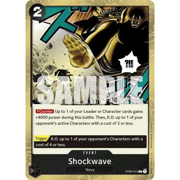 One Piece Trading Card Game Premium Booster Common Shockwave ST06-014 [Jolly Roger Foil]