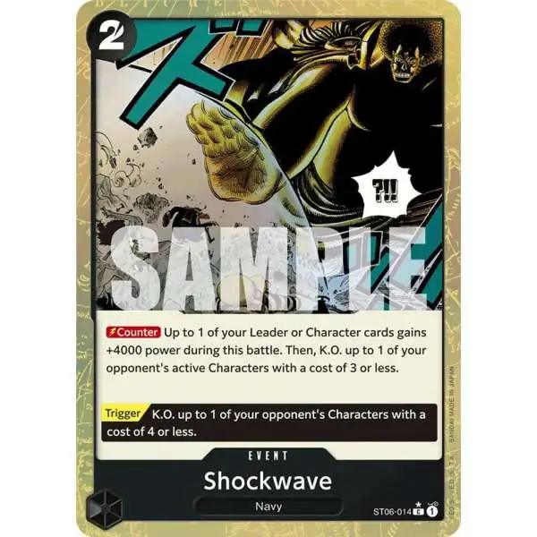 One Piece Trading Card Game Premium Booster Common Shockwave ST06-014 [Textured Foil]