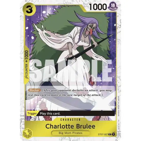 One Piece Trading Card Game Premium Booster Common Charlotte Brulee ST07-007 [Jolly Roger Foil]