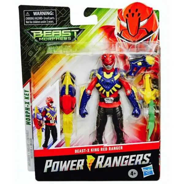 Hasbro Power Rangers Beast Morphers Series 6 - Figura Red Ranger 15cm Con Chiave Morph-X