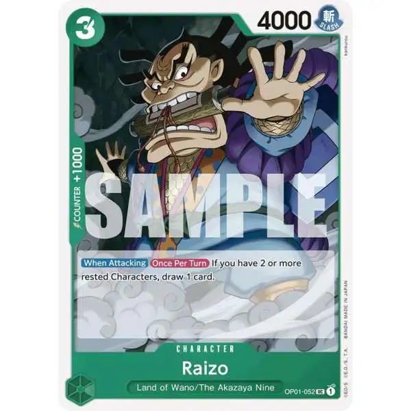 One Piece Trading Card Game Premium Booster Uncommon Raizo OP01-052 [Reprint]
