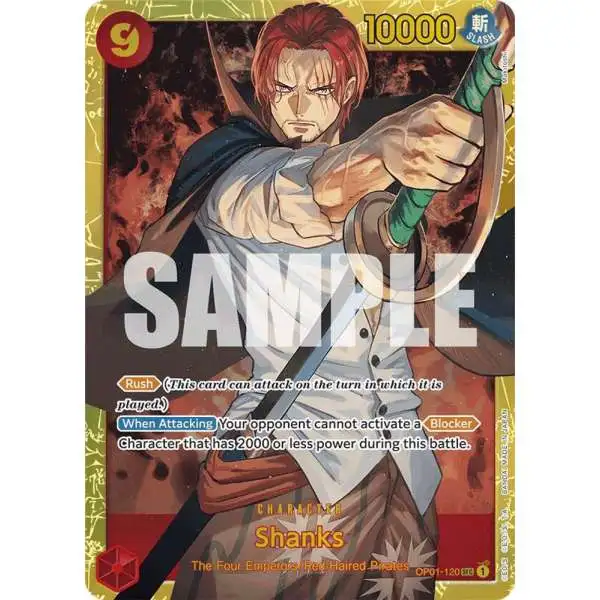 One Piece Trading Card Game Premium Booster Secret Rare Shanks OP01-120 [Reprint]