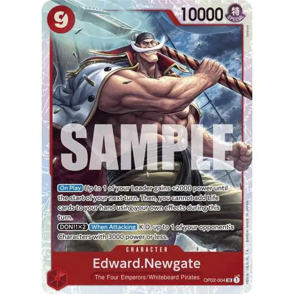 One Piece Trading Card Game Premium Booster Super Rare Edward.Newgate OP02-004 [Reprint]