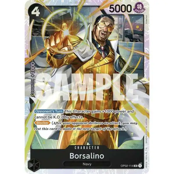 One Piece Trading Card Game Premium Booster Super Rare Borsalino OP02-114 [Reprint]
