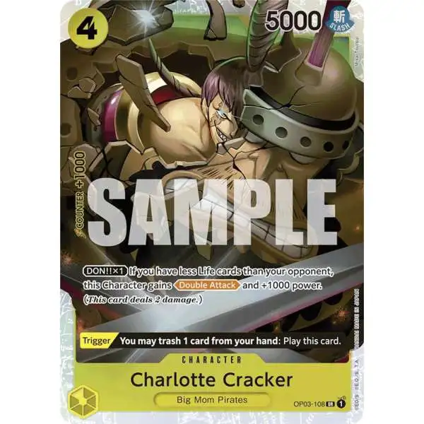 One Piece Trading Card Game Premium Booster Super Rare Charlotte Cracker OP03-108 [Reprint]
