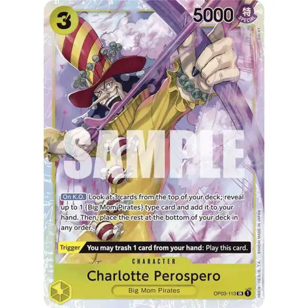 One Piece Trading Card Game Premium Booster Super Rare Charlotte Perospero OP03-113 [Reprint]