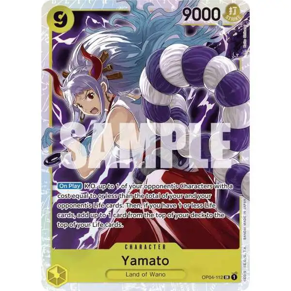 One Piece Trading Card Game Premium Booster Super Rare Yamato OP04-112 [Reprint]