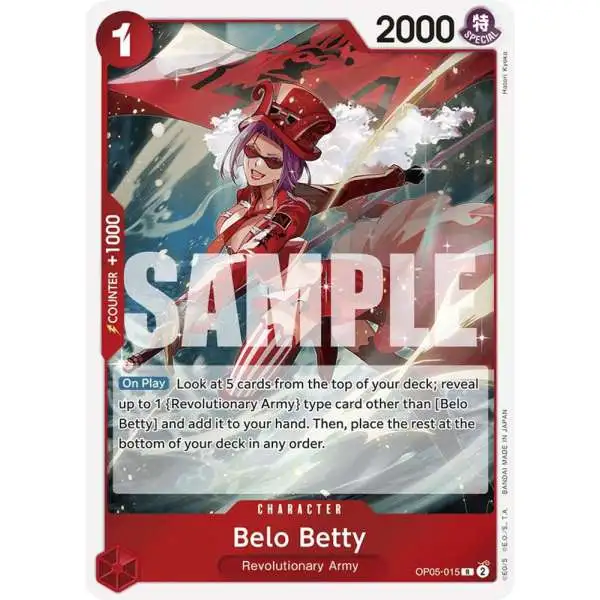 One Piece Trading Card Game Premium Booster Rare Belo Betty OP05-015 [Reprint]