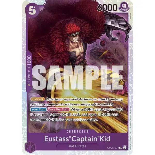One Piece Trading Card Game Premium Booster Super Rare EustassCaptainKid OP05-074 [Reprint]