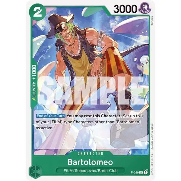 One Piece Trading Card Game Premium Booster Promo Bartolomeo P-029 [Reprint]