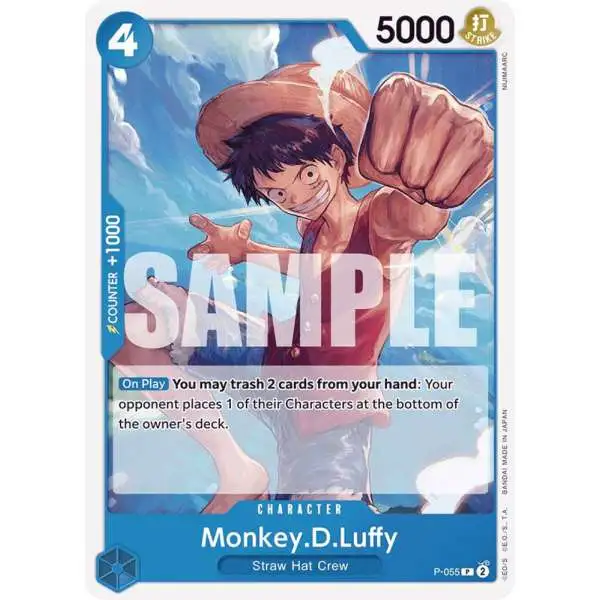 One Piece Trading Card Game Premium Booster Promo Monkey.D.Luffy P-055 [Reprint]
