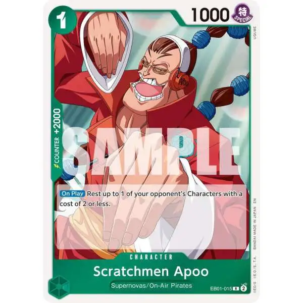 One Piece Trading Card Game Premium Booster -The Best- Vol. 2 Rare Scratchmen Apoo - EB01-015 EB01-015 [Reprint]