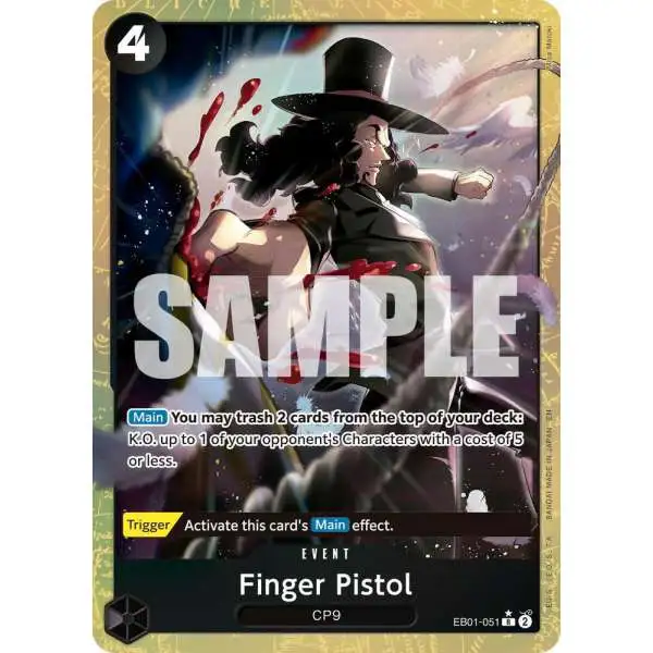 One Piece Trading Card Game Premium Booster -The Best- Vol. 2 Rare Finger Pistol EB01-051 [Alternate Art]