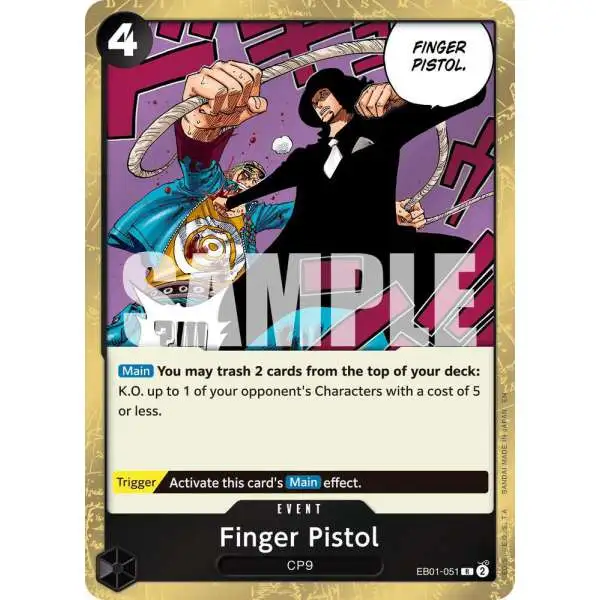 One Piece Trading Card Game Premium Booster -The Best- Vol. 2 Rare Finger Pistol EB01-051 [Reprint]