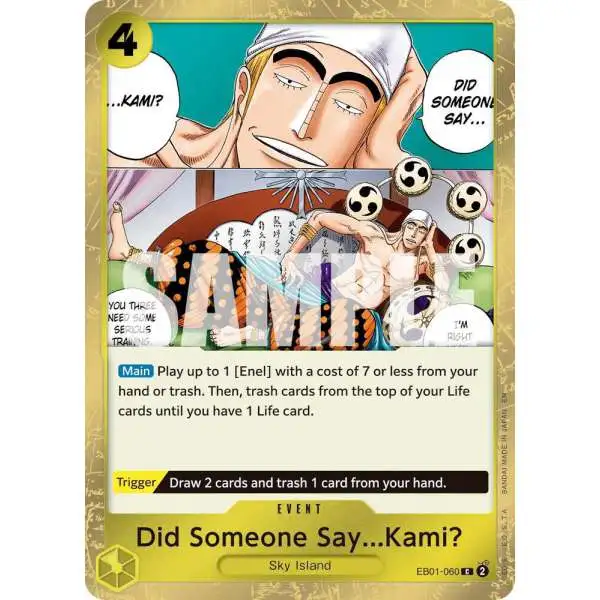 One Piece Trading Card Game Premium Booster -The Best- Vol. 2 Common Did Someone Say...Kami? EB01-060 [Pirate Foil]
