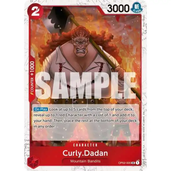 One Piece Trading Card Game Premium Booster -The Best- Vol. 2 Uncommon Curly.Dadan OP02-005 [Pirate Foil]