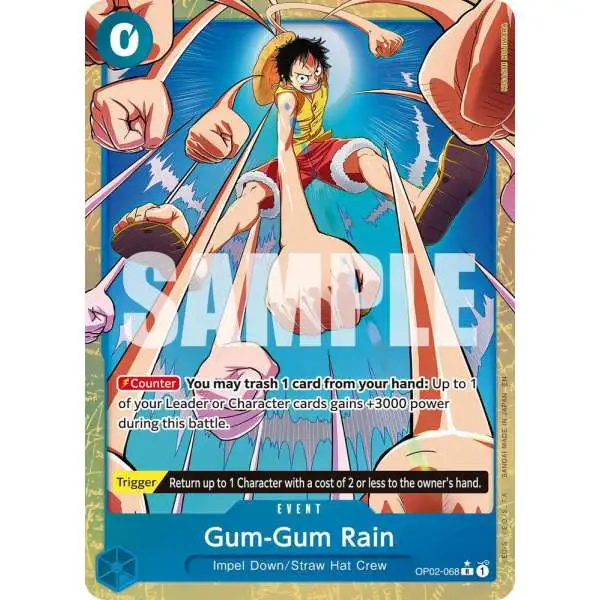 One Piece Trading Card Game Premium Booster -The Best- Vol. 2 Rare Gum-Gum Rain OP02-068 [Alternate Art]