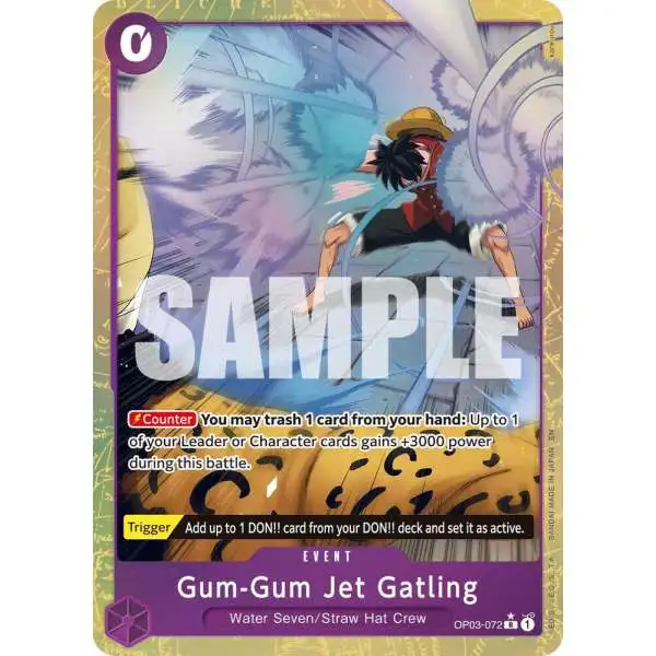 One Piece Trading Card Game Premium Booster -The Best- Vol. 2 Rare Gum-Gum Jet Gatling OP03-072 [Alternate Art]