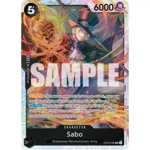 One Piece Trading Card Game Premium Booster -The Best- Vol. 2 Super Rare Sabo - OP04-083 OP04-083 [Reprint]