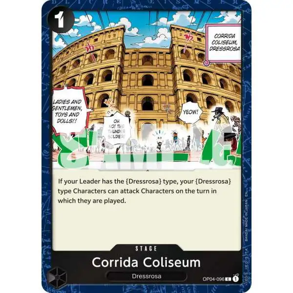 One Piece Trading Card Game Premium Booster -The Best- Vol. 2 Common Corrida Coliseum OP04-096 [Pirate Foil]