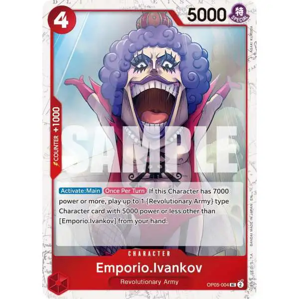 One Piece Trading Card Game Premium Booster -The Best- Vol. 2 Uncommon Emporio.Ivankov OP05-004 [Pirate Foil]