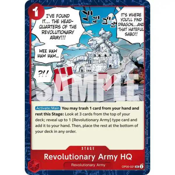 One Piece Trading Card Game Premium Booster -The Best- Vol. 2 Uncommon Revolutionary Army HQ OP05-021 [Pirate Foil]