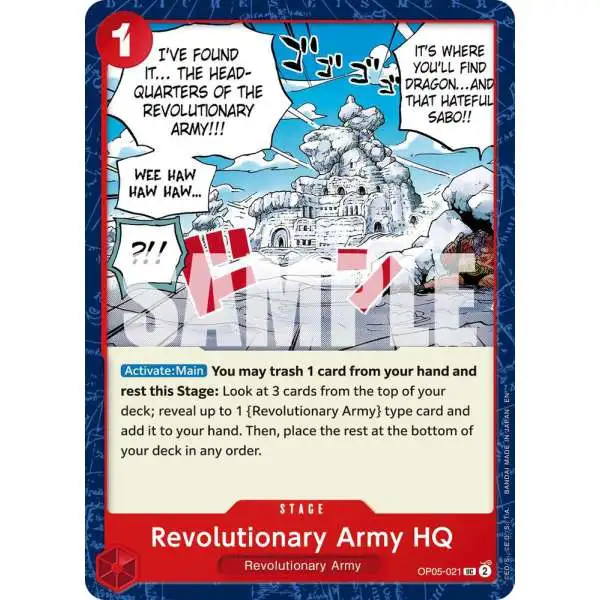 One Piece Trading Card Game Premium Booster -The Best- Vol. 2 Uncommon Revolutionary Army HQ OP05-021 [Reprint]