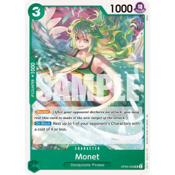 One Piece Trading Card Game Premium Booster -The Best- Vol. 2 Uncommon Monet OP05-036 [Reprint]