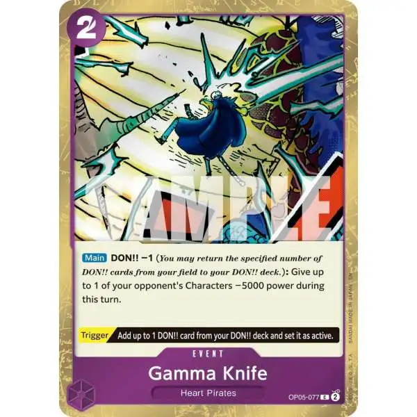 One Piece Trading Card Game Premium Booster -The Best- Vol. 2 Common Gamma Knife OP05-077 [Pirate Foil]