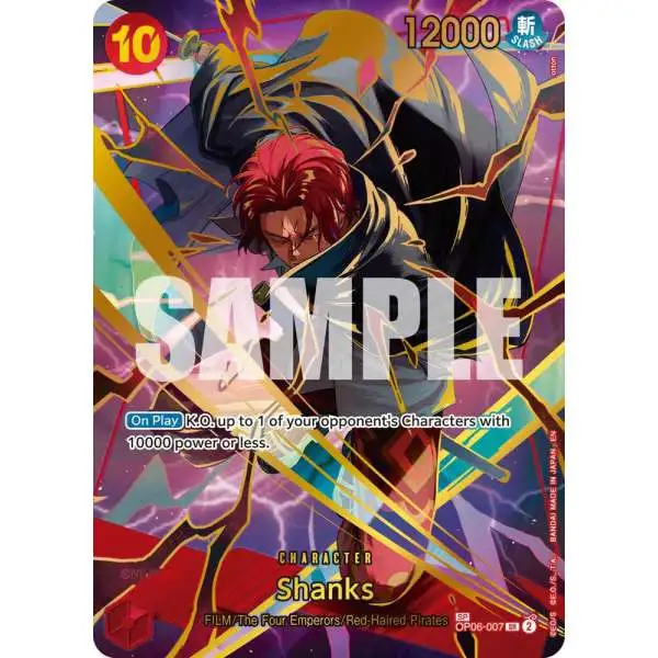 One Piece Trading Card Game Premium Booster -The Best- Vol. 2 Super Rare Shanks OP06-007 [SP]