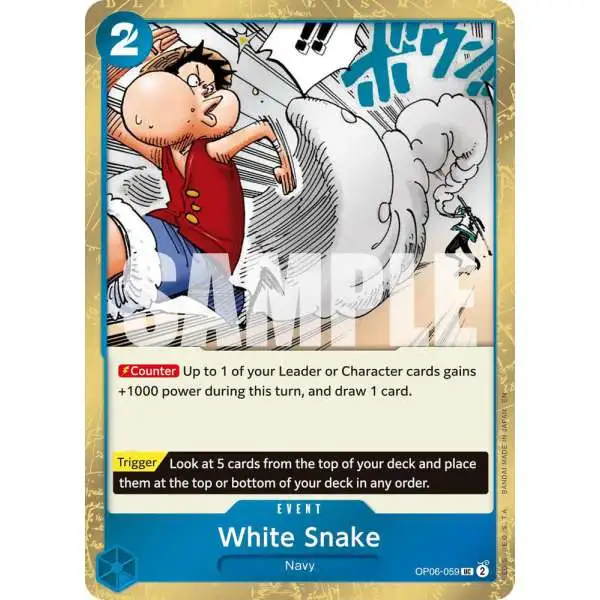 One Piece Trading Card Game Premium Booster -The Best- Vol. 2 Uncommon White Snake OP06-059 [Pirate Foil]