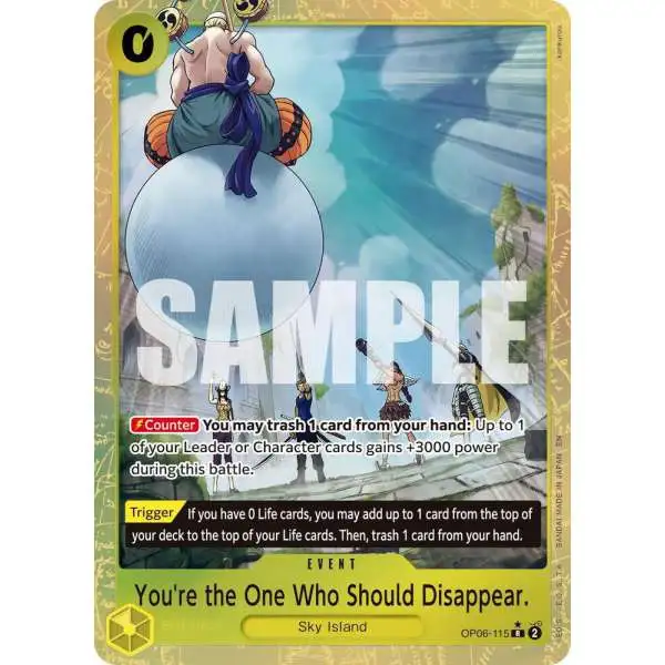 One Piece Trading Card Game Premium Booster -The Best- Vol. 2 Rare You're the One Who Should Disappear OP06-115 [Alternate Art]