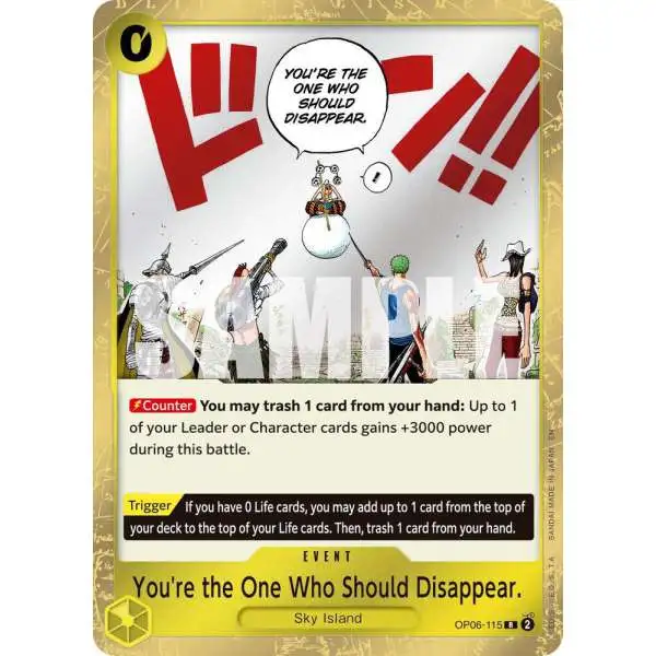 One Piece Trading Card Game Premium Booster -The Best- Vol. 2 Rare You're the One Who Should Disappear OP06-115 [Reprint]
