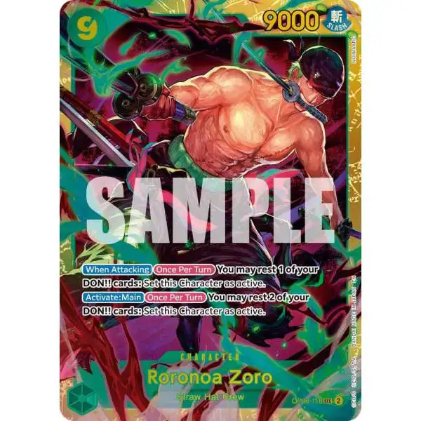 One Piece Trading Card Game Premium Booster -The Best- Vol. 2 Secret Rare Roronoa Zoro - OP06-118 OP06-118 [Reprint]