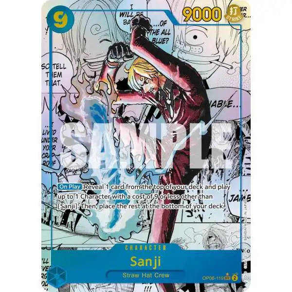 One Piece Trading Card Game Premium Booster -The Best- Vol. 2 Secret Rare Sanji - OP06-119 OP06-119 [Manga]