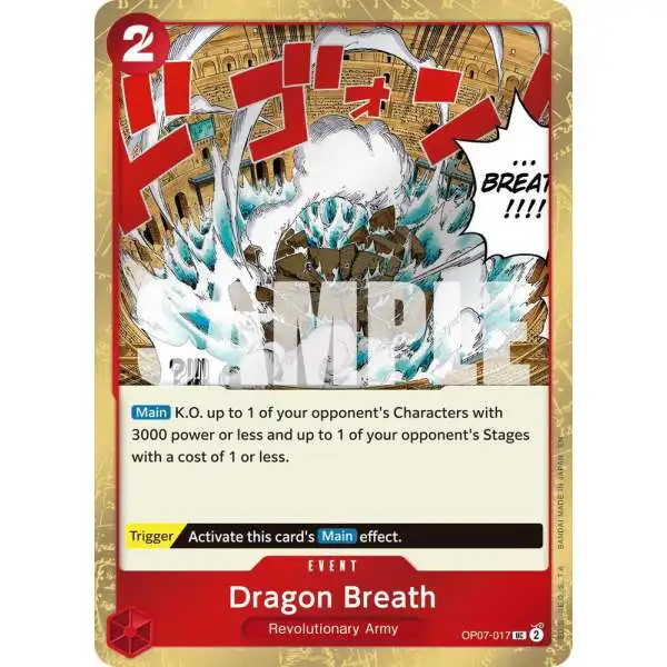 One Piece Trading Card Game Premium Booster -The Best- Vol. 2 Uncommon Dragon Breath OP07-017 [Pirate Foil]