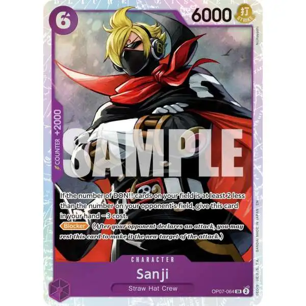 One Piece Trading Card Game Premium Booster -The Best- Vol. 2 Super Rare Sanji OP07-064 [Reprint]