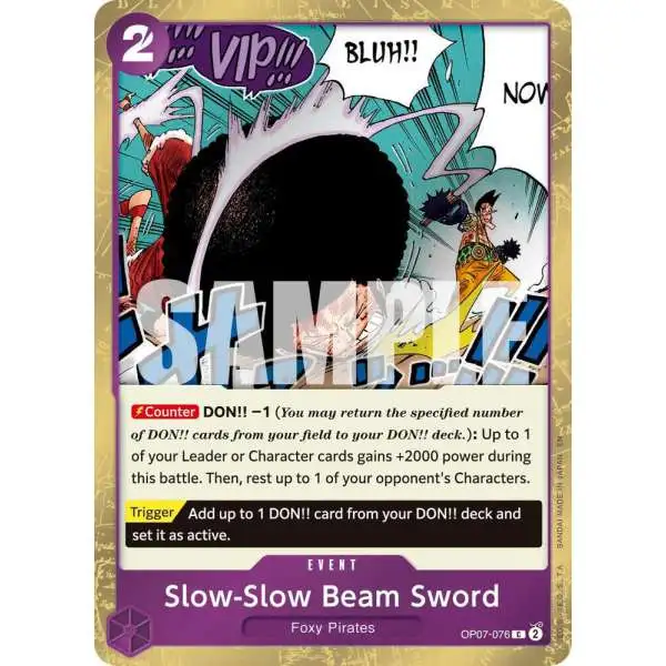 One Piece Trading Card Game Premium Booster -The Best- Vol. 2 Common Slow-Slow Beam Sword OP07-076 [Pirate Foil]