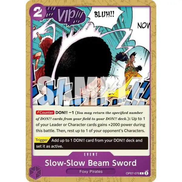 One Piece Trading Card Game Premium Booster -The Best- Vol. 2 Common Slow-Slow Beam Sword OP07-076 [Reprint]