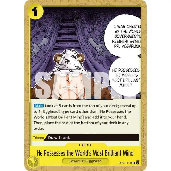 One Piece Trading Card Game Premium Booster -The Best- Vol. 2 Uncommon He Possesses the World's Most Brilliant Mind OP07-114 [Reprint]
