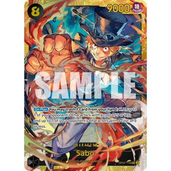One Piece Trading Card Game Premium Booster -The Best- Vol. 2 Secret Rare Sabo - OP07-118 OP07-118 [Reprint]