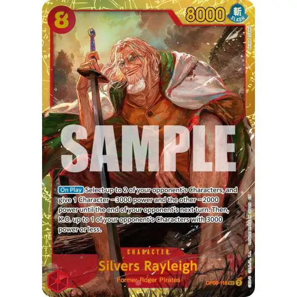 One Piece Trading Card Game Premium Booster -The Best- Vol. 2 Secret Rare Silvers Rayleigh - OP08-118 OP08-118 [Reprint]