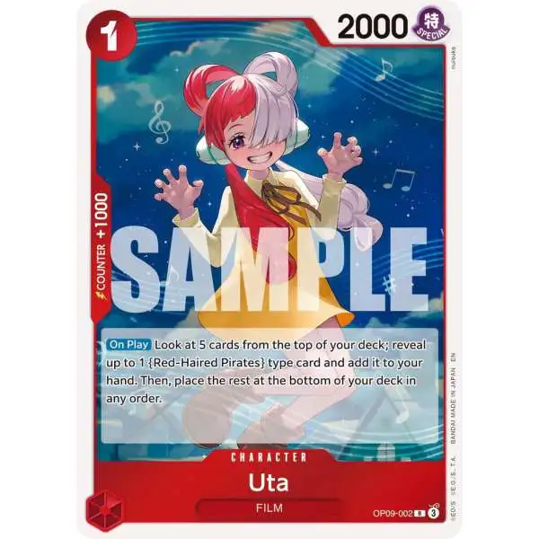 One Piece Trading Card Game Premium Booster -The Best- Vol. 2 Rare Uta OP09-002 [Reprint]