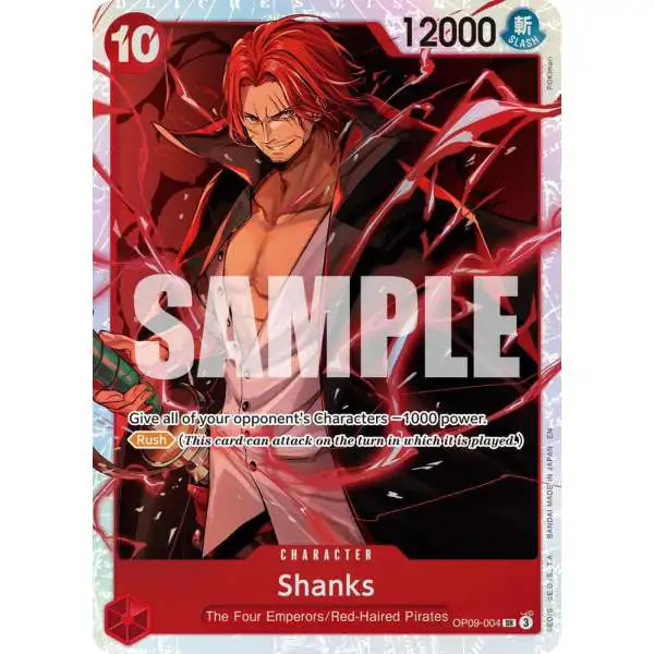 One Piece Trading Card Game Premium Booster -The Best- Vol. 2 Super Rare Shanks - OP09-004 OP09-004 [Reprint]