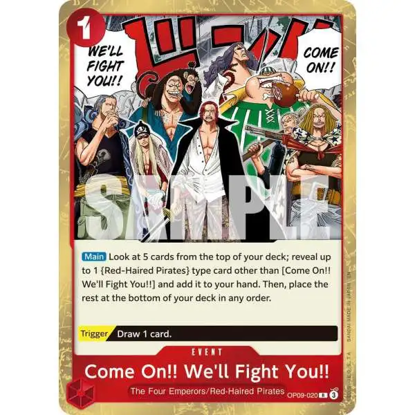 One Piece Trading Card Game Premium Booster -The Best- Vol. 2 Rare Come On!! We'll Fight You!! OP09-020 [Reprint]